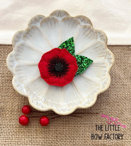 Pretty embroidered poppy