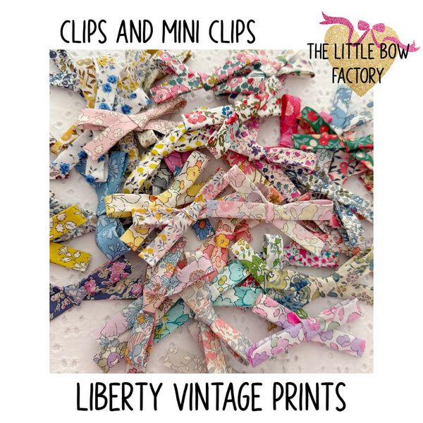 Vintage florals - liberty pretties - clips and mini clips