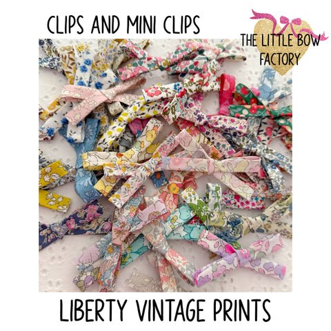 Vintage florals - liberty pretties - clips and mini clips