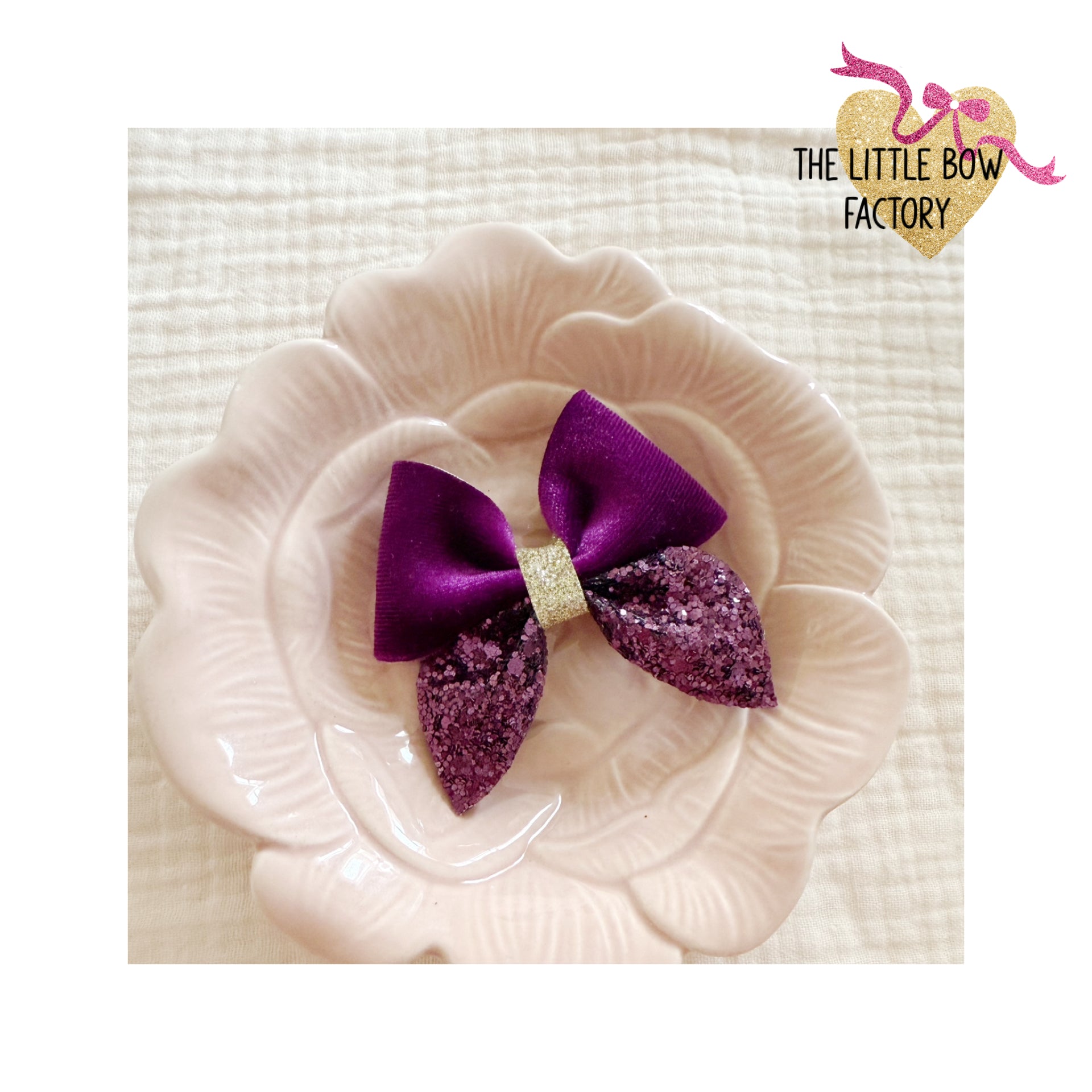 Midnight purple Masie bow