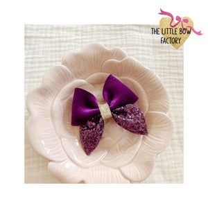 Midnight purple Masie bow