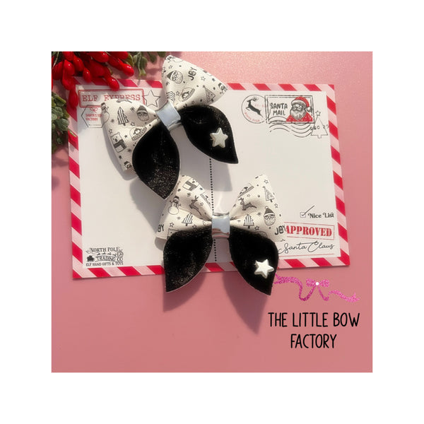 Christmas joy - monochrome bow