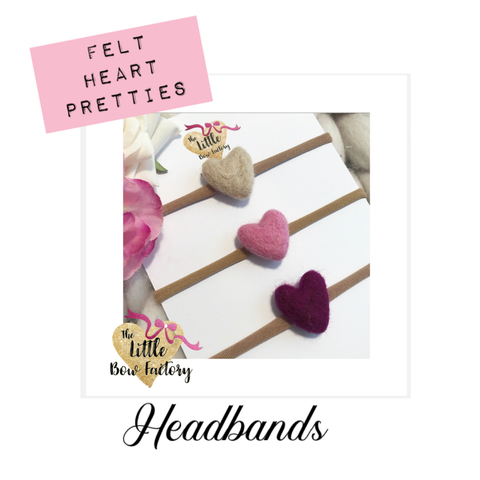 Felt heart pretties - headbands