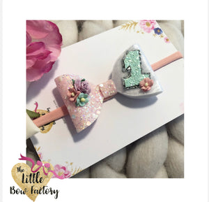 Birthday bow - pastel pretties