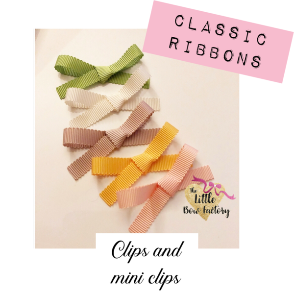The essentials - Classic ribbon pretties clips / mini clips – The
