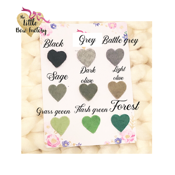 Classic soft felt hearts - clips and mini clips