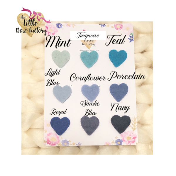 Classic soft felt hearts - clips and mini clips