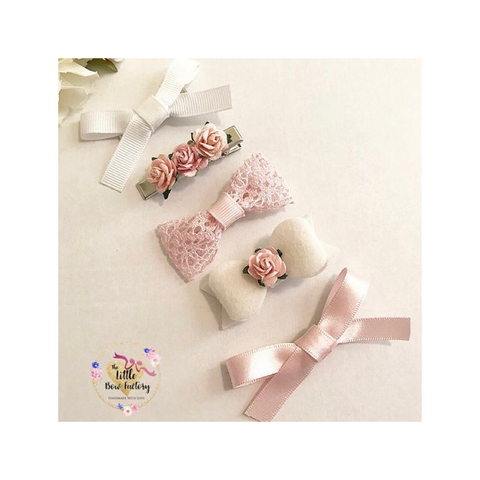 The essential pink and white dainty bows