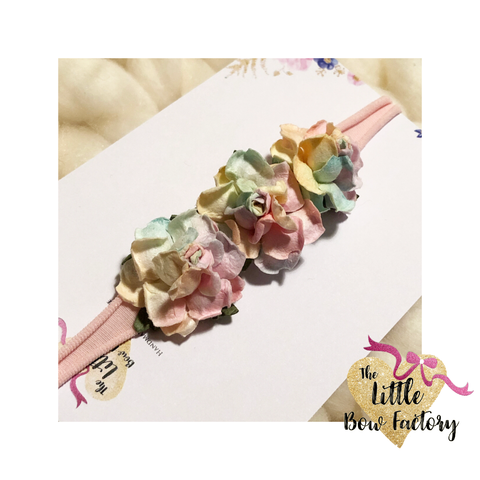 Ltd edition -Soft pastel rainbow flower crown