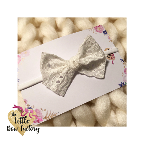 Ltd Edition - vintage broidery lace bow