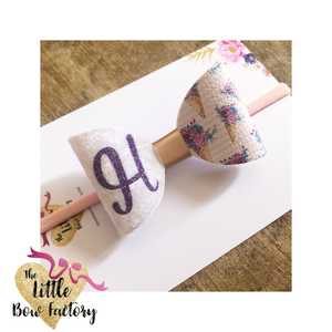 Ltd edition - ice cream floral personalised name / initial bow